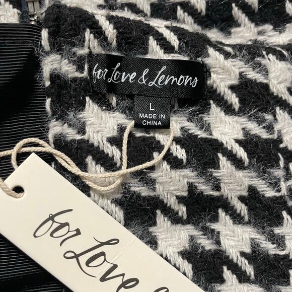 NWT - For Love & Lemons Bonnie Houndstooth Skirt-Jacket Set - Picture 3 of 8